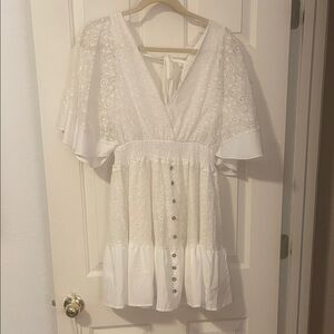 Elegant White Lace Women Top